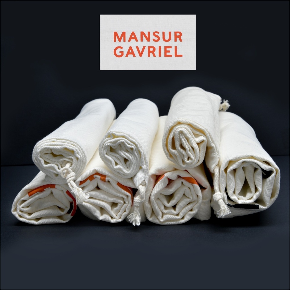 MANSUR GAVRIEL 7-Pcs Cotton Dust Bag w/Flannel Interior Assorted Sizes